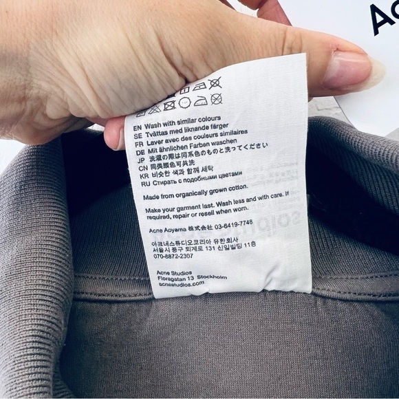 Acne Studios NWT Turtleneck Long Sleeve Top Small - Picture 8 of 11